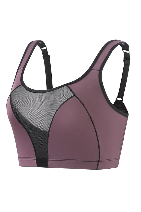 High Impact Sports Bras for Women Wireless Full Coverage Non Padded Mesh Workout Bralettes Soft Yoga Bras