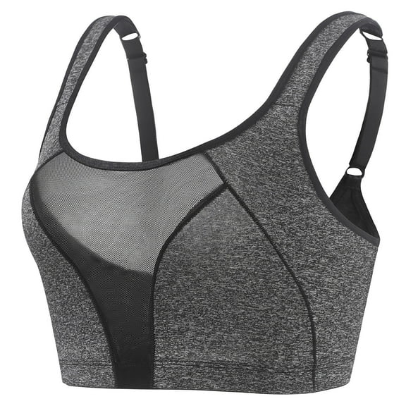 Lenpel High Impact Sports Bras for Women Wireless Full Coverage Non Padded Mesh Workout Bralettes Soft Yoga Bras