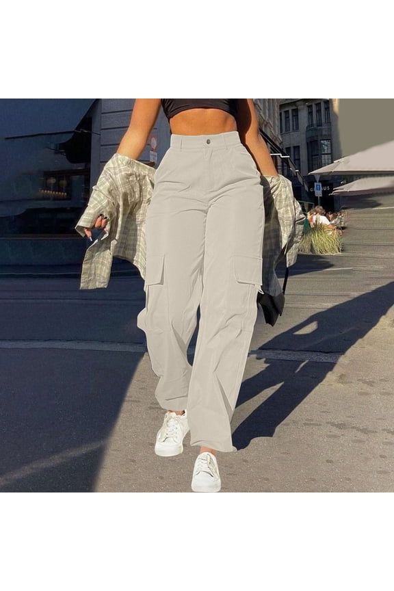 High Waisted Cargo Pants Pants for Women Loose Lightweight Lounge Work Trousers Fashion Streetwear Pants