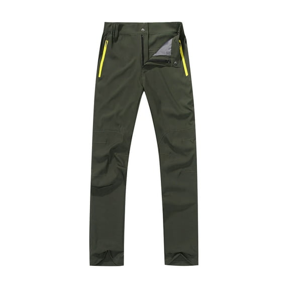 Lenpel Hiking Cargo Pants for Women Lightweight Water-Resistant Quick Dry Travel Trousers with Zipper Pockets