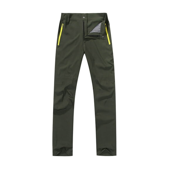 Lenpel Hiking Cargo Pants for Women Lightweight Water-Resistant Quick Dry Travel Trousers with Zipper Pockets