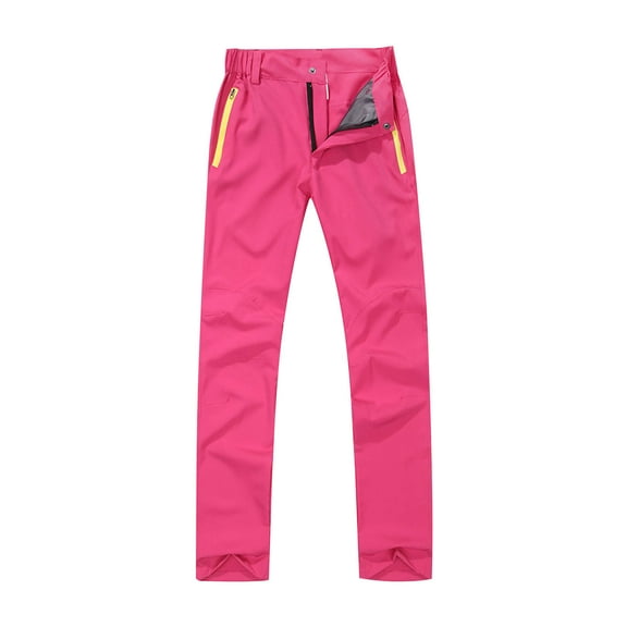 Lenpel Hiking Cargo Pants for Women Lightweight Water-Resistant Quick Dry Travel Trousers with Zipper Pockets