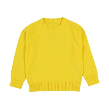 Lenpel Infant Toddlers' Sweaters Crew Neck Long Sleeve Solid Knitted Pullover Sweatshirts Warm Tops for Girls Boys