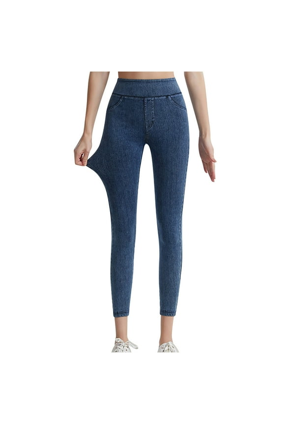 Jeans for Women High Waisted Pull on Ankle Length Stretchy Skinny Lounge Yoga Pants Casual Workout Leggings