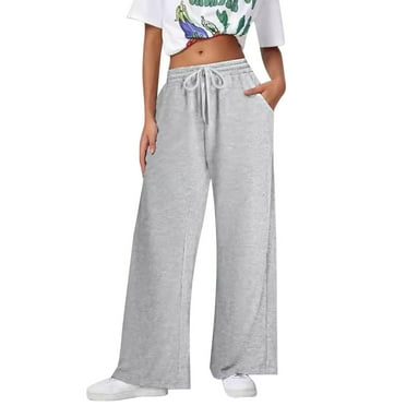 Lenpel Loose Wide Leg Sweatpants Women Baggy High Waisted Lounge Drawstring Trousers Comfy Trendy Casual Joggers
