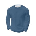 thumbnail image 1 of Lenpel Men's Big and Tall Shirts Long Sleeve Crew Neck Plus Size Textured Knit T-Shirts Loose Casual Basic Tees, 1 of 5