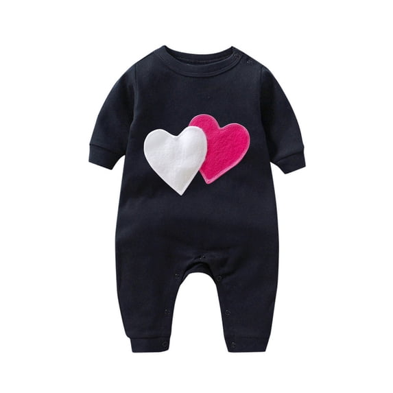 Lenpel Newborn Baby Clothes Unisex Boy Girl Crew Neck Long Sleeve Button Printed Rompers Soft Cotton Jumpsuits