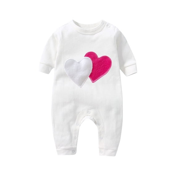 Lenpel Newborn Baby Clothes Unisex Boy Girl Crew Neck Long Sleeve Button Printed Rompers Soft Cotton Jumpsuits