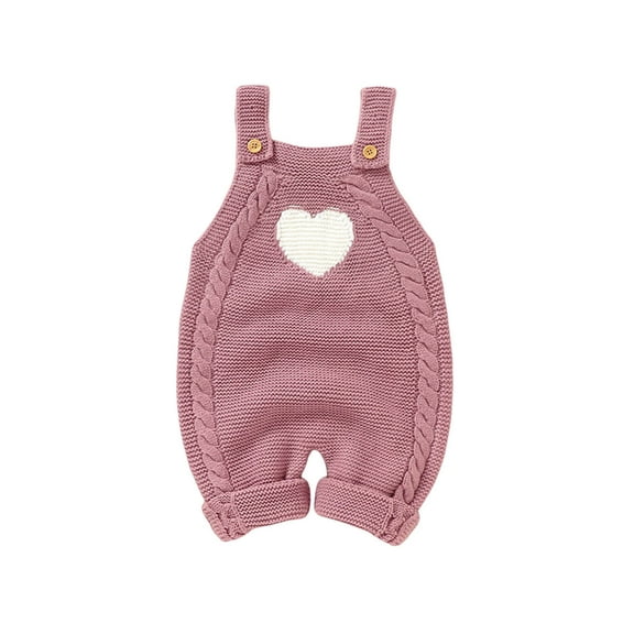 Lenpel Newborn Baby Clothes Unisex Infant Sleeveless Graphic Cable Knitted Rompers Sweater Strap Sweater Jumpsuits