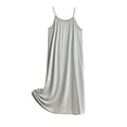 thumbnail image 1 of Lenpel Nightgowns for Women Scoop Neck Spaghetti Strap Midi Sleepwear Dresses Casual Loose Fit Flowy Pajama Dresses, 1 of 7
