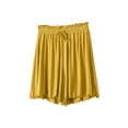 thumbnail image 1 of Lenpel Pajama Shorts for Women Modal Elastic Drawstring Ruffle Trim Soft Comfortable Lounge Shorts Comfy Sleep Shorts, 1 of 7