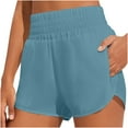 thumbnail image 1 of Lenpel Running Shorts for Women Elastic High Waisted Quick Dry Athletic Workout Shorts Lightweight Gym Shorts with Zipper Pockets, 1 of 6