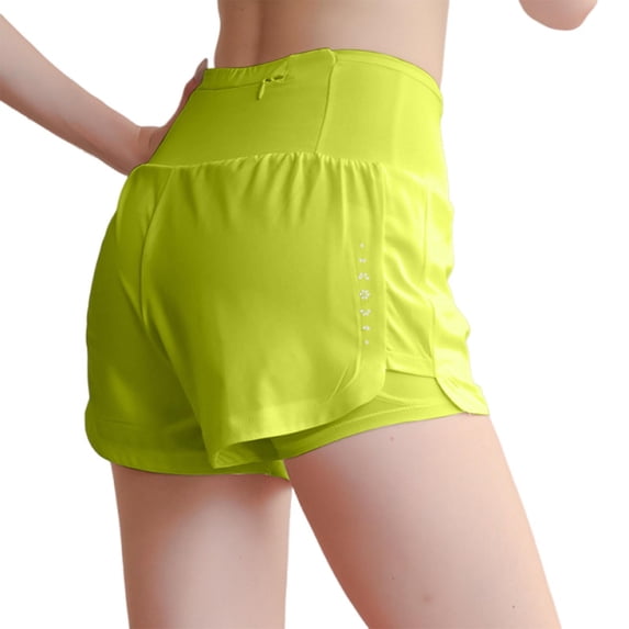 Lenpel Running Shorts for Women Lightweight High Waisted Quick Dry 2 in 1athletic Shorts Workout Gym Shorts