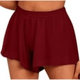 thumbnail image 1 of Lenpel Shorts for Women Baggy Casual Elastic High Waisted Comfy Wide Leg Mini Shorts Summer Flowy Shorts, 1 of 6