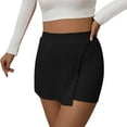 thumbnail image 1 of Lenpel Skorts for Women Casual High Waisted Wrap Textured a Line Mini Skirt Shorts Trendy Summer Outfits, 1 of 5