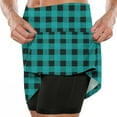 thumbnail image 1 of Lenpel Skorts for Women Plaid High Waisted Pull on Printed Tennis Sports Skirt Shorts Athletic Workout Skorts with Pockets, 1 of 6