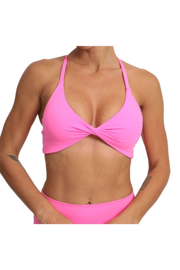 Sports Bras for Women Deep V Neck Low Impact Support Seamless Workout Bralettes Criss Cross Back Yoga Bras