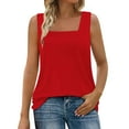 thumbnail image 1 of Lenpel Summer Tank Tops for Women Trendy Casual Square Neck Sleeveless T Shirts Loose Tunic Tee Blouses, 1 of 7