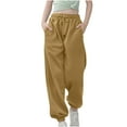 thumbnail image 1 of Lenpel Sweatpants for Girls Boys Elastic High Waisted Cinch Bottom Athletic Pants Baggy Drawstring Joggers with Pockets, 1 of 6