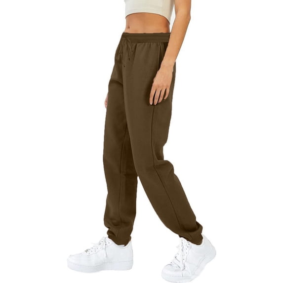 Lenpel Sweatpants for Women Elastic High Waisted Drawstring Workout Lounge Pants Athletic Joggers with Pockets