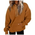 thumbnail image 1 of Lenpel Sweatshirts for Women Fall Winter Long Sleeve Oversized Hoodies Pullover Outfits Thermal Causal Tops, 1 of 5