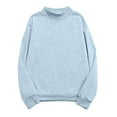 thumbnail image 1 of Lenpel Sweatshirts for Women Fashion Long Sleeve Basic Mock Neck Pullover Tops Loose Comfy Fall Outfits, 1 of 7