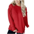 thumbnail image 1 of Lenpel Sweatshirts for Women Plus Size Long Sleeve Crew Neck Side Split Pullover Tops Fashion Fall Clothes, 1 of 1