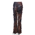 thumbnail image 1 of Lenpel Tassel Pants for Women Trendy Streetwear Tie Dye Flare Leg Trousers High Waisted Party Clubwear Pants, 1 of 4