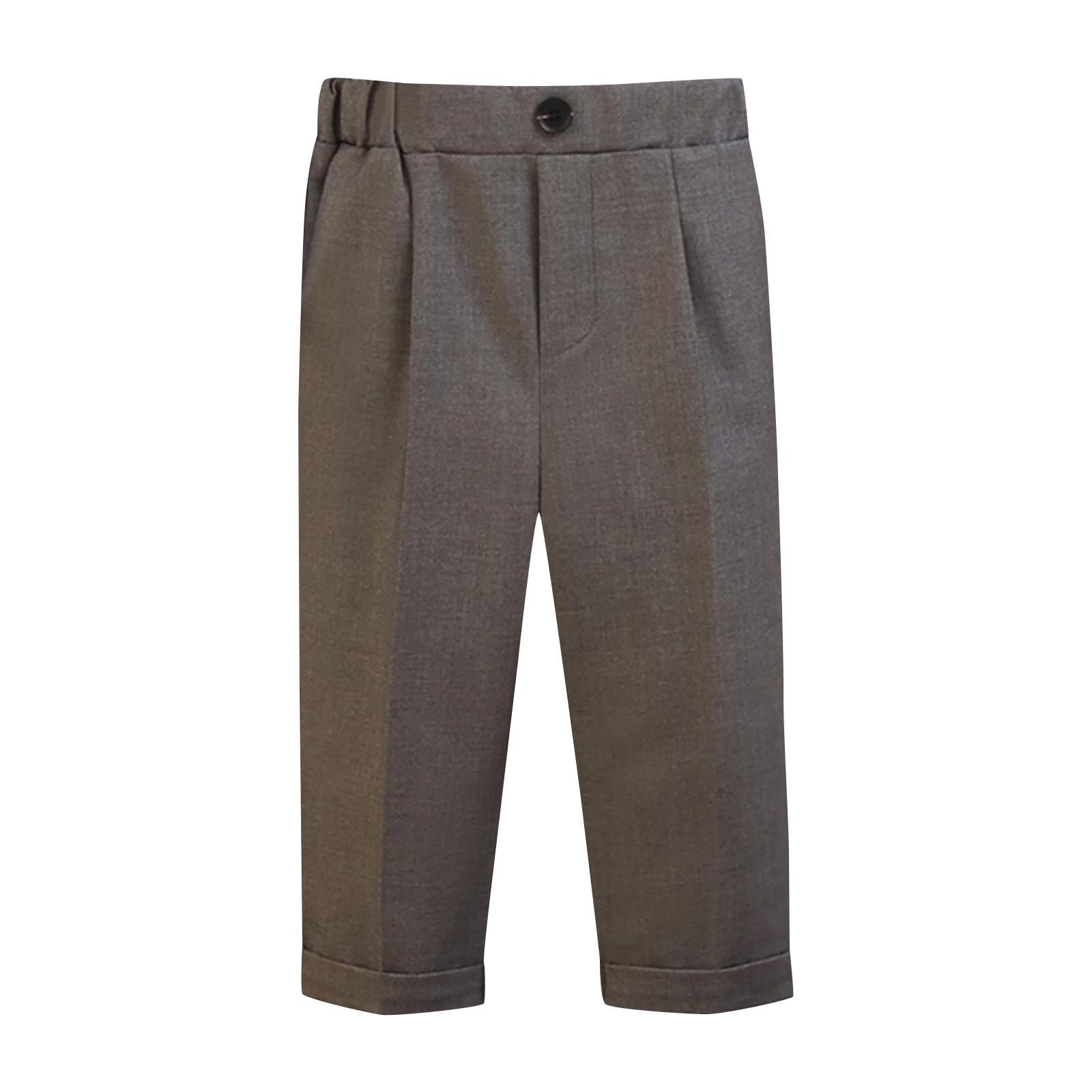 infant grey dress pants Boys' Light Grey Flat Front Dress Pants – SPRING NOTION