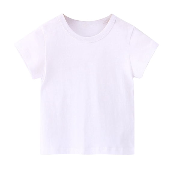 Lenpel Toddler Baby Boys Girls' T-Shirts Unisex Newborn Infant Cotton Short Sleeve Crew Neck Basic Tees Casual Summer Tops