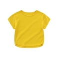 thumbnail image 1 of Lenpel Toddler Baby Boys Girls' T-Shirts Unisex Newborn Infant Short Sleeve Crew Neck Cotton Tees Summer Casual Tops, 1 of 7
