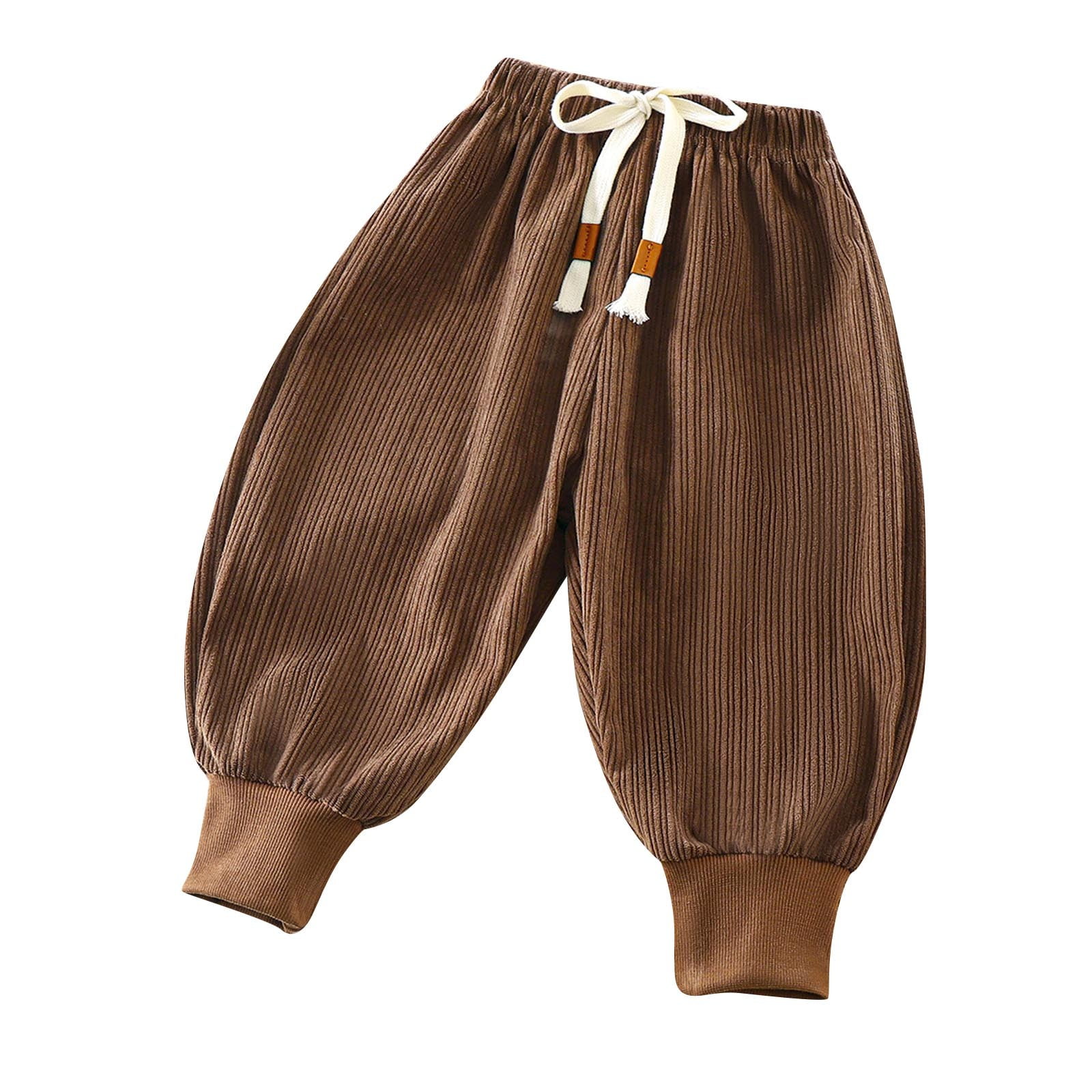 Babyhug Cotton Woven Full Length Solid Colour Stretchable Corduroy Pants - Dark Pink
