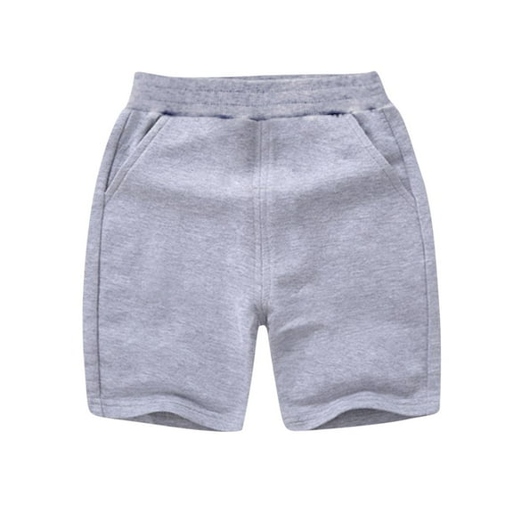 Lenpel Toddler Baby Cotton Shorts Unisex Boys Girls Elastic Waist Pull on Bermuda Shorts Summer Casual Shorts with Pockets