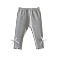 thumbnail image 1 of Lenpel Toddler Baby Girls' Leggings Cotton Elastic Waist Ruffle Hem Slim Pull on Pants Footless Tights Newborn Infant Clothes(Gray,2-3 Years), 1 of 7