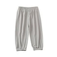 thumbnail image 1 of Lenpel Toddler Baby Joggers Infant Girl Boy Elastic Waist Ribbed Lantern Lounge Pants Spring Summer Casual Trousers, 1 of 3