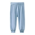 thumbnail image 1 of Lenpel Toddler Baby Joggers Unisex Girls Boys Soft Elastic Waist Pull on Tapered Sweatpants Sleepwear Lounge Pants 1-10 Y, 1 of 2