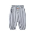 thumbnail image 1 of Lenpel Toddler Baby Pants Unisex Boy Girl Cotton Elastic Waist Lantern Pull on Pants Summer Casual Joggers 6 M-3 T, 1 of 3