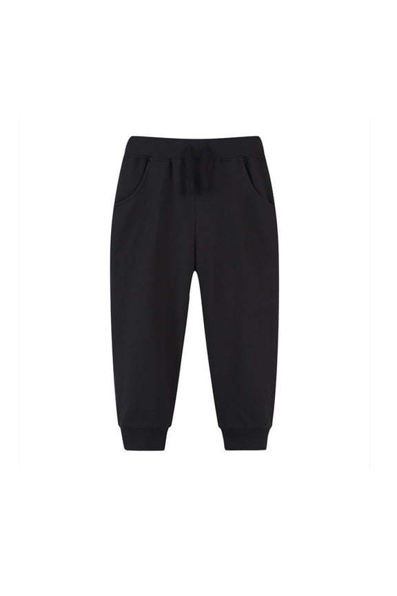 Toddler Baby Sweatpants Unisex Boys Girls Solid Elastic Waist Athletic Cotton Pants Infant Casual Joggers