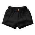 thumbnail image 1 of Lenpel Toddler Bay Girls' Jean Shorts Cotton Elastic Waist Frayed Hem Pull on Shorts Summer Casual Shorts 1-16 Y, 1 of 4