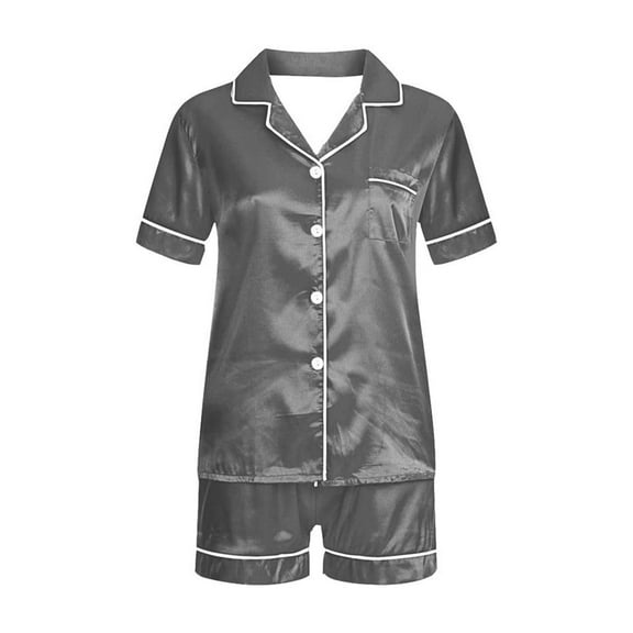 Lenpel Toddler Boys Girls Summer Pajamas Set Short Sleeve Button down Sleep Shirts Shorts 2 Pcs Sleepwear Pjs Set