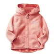 thumbnail image 1 of Lenpel Toddler Girls Boys' Fleece Jacket Cute Long Sleeve Thick Warm Infant Zip up Hoodies Fuzzy Fall Winter Coat, 1 of 3