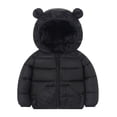 thumbnail image 1 of Lenpel Toddler Girls Boys' Puffer Jackets Long Sleeve Zip up Ear Hooded Quilted Jackets Children Warm Outwear Coats with Pockets(Black,2-3 Years), 1 of 7