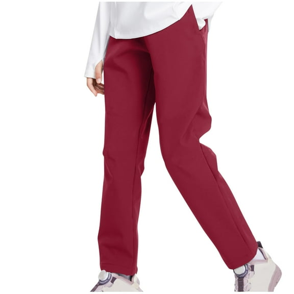 Lenpel Toddler Girls Boys' Sweatpants Soft Cotton Straight Leg Solid Color Pull on Lounge Pants Athletic Casual Trousers with Pockets