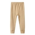 thumbnail image 1 of Lenpel Toddler Pajamas Pants Unisex Soft Comfy Solid Color Thermal Bottoms Base Layer Pants for Girls Boys, 1 of 2