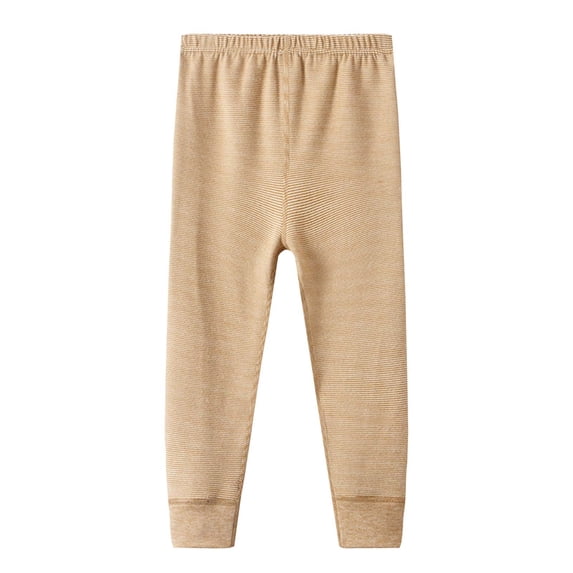 Lenpel Toddler Pajamas Pants Unisex Soft Comfy Solid Color Thermal Bottoms Base Layer Pants for Girls Boys