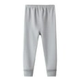thumbnail image 1 of Lenpel Toddler Pajamas Pants Unisex Soft Comfy Solid Color Thermal Bottoms Base Layer Pants for Girls Boys, 1 of 2