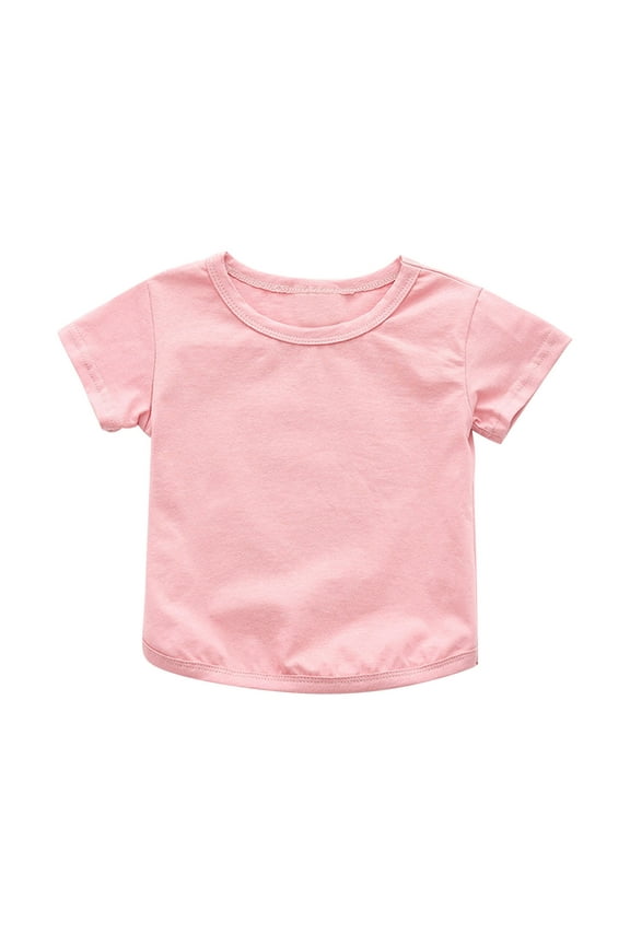 Toddler T Shirts Unisex Baby Boy Girl Short Sleeve Crew Neck Soft Cotton Tee Tops Infant Newborn Clothes
