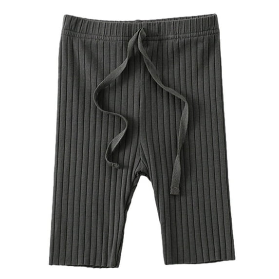 Lenpel Unisex Baby Clothes Cotton Solid Color Stretch Ribbed Knitted Trousers Newborn Pants for 3-12 M Girls Boys