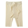 thumbnail image 1 of Lenpel Unisex Baby Clothes Cotton Solid Color Stretch Ribbed Knitted Trousers Newborn Pants for 3-12 M Girls Boys, 1 of 3