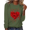 thumbnail image 1 of Lenpel Valentine's Day shirts for women casual crew neck long sleeve printed tunic tee tops spring fall blouses, 1 of 4